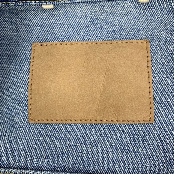 Balenciaga Deep Blue Washed Denim Jacket Lapel Single-Breasted Long Sleeves Cott - Picture 5 of 8